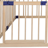 BoPeep Kids Playpen Wooden Baby Safety Large - Top-Down View