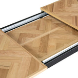Levede Dining Table Extendable Rectangle Kitchen - Top-Down View