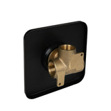 Dutxa Bathroom Shower Mixer Tap Brass Black - Top-Down View