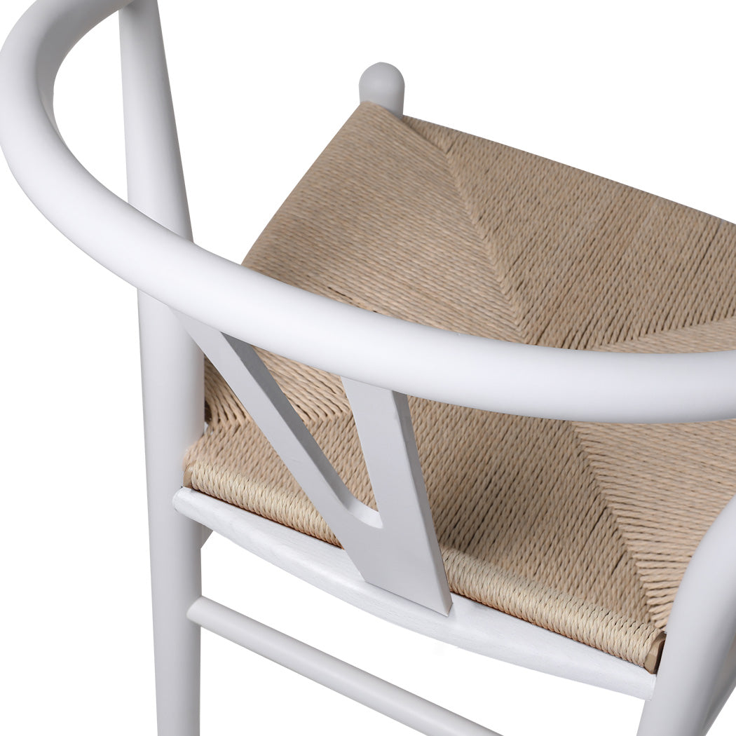 Levede 6x Dining Chairs Wooden Hans White-2006732723238080516