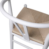 Levede 6x Dining Chairs Wooden Hans White - Top-Down View