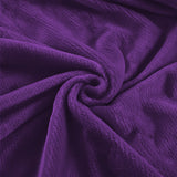 DreamZ 320GSM 220x240cm Ultra Soft Mink Aubergine Queen - Top-Down View