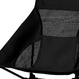 Levede Camping Chair Folding Outdoor Large Black - Top-Down View