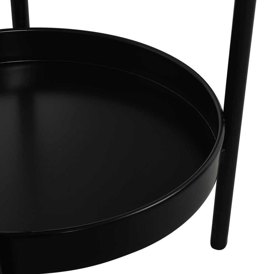 Levede 2 Tier Plant Stand Outdoor Indoor Black Large-2018816746772893700