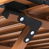 Levede Folding Camping Table Foldable Oak - Top-Down View