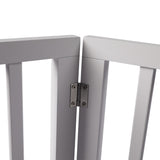 Wooden Pet Gate Dog Fence Retractable White 600x 3MM - Top-Down View