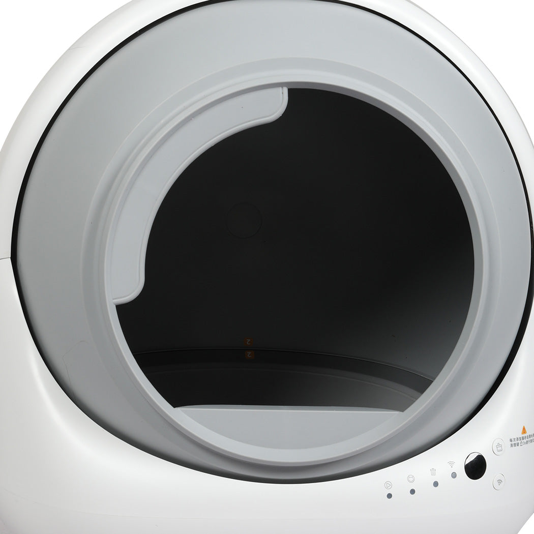 PaWz Smart Self Cleaning Cat Litter Box APP Control White-1954802488557309956