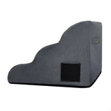 Pawz 3 Steps Pet Stairs Dog Ramp High Density Foam Grey - Top-Down View