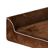 Pawz Orthopedic Dog Bed L Coffee - Top-Down View