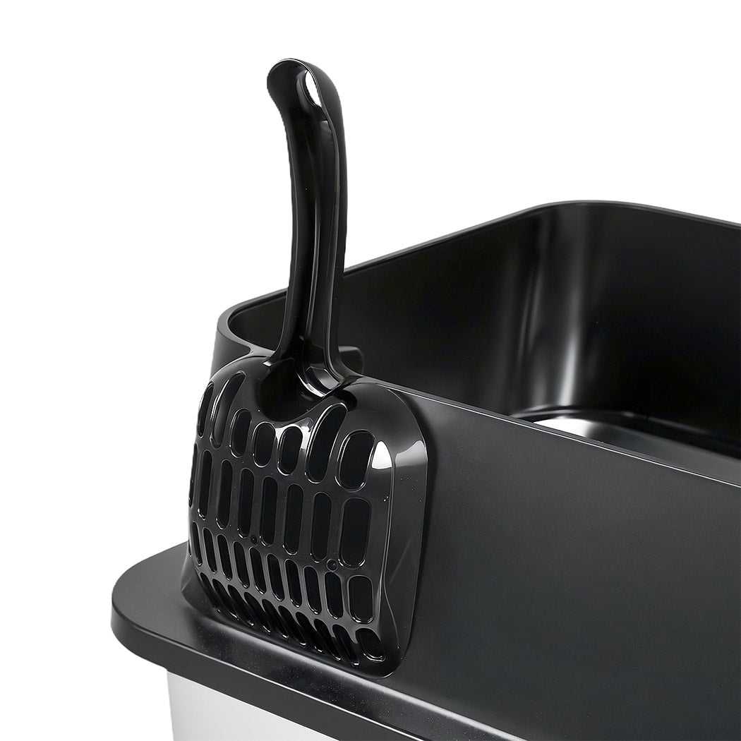 Pawz Stainless Steel Large Enclosed Cat Litter Box-2011971128926539780