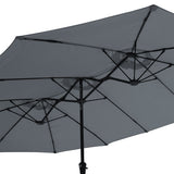Centra 4M Double-sided Patio Umbrella Outdoor Umbrella Base Stand Grey-2018816836216426500