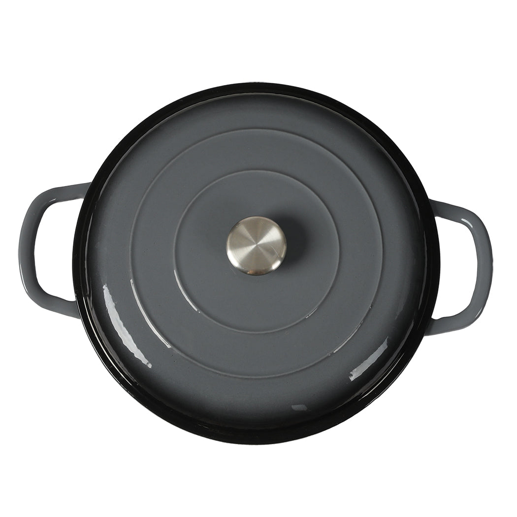 3.5L Enamel Dutch Oven Pan in Black Colour-2018816805572841476