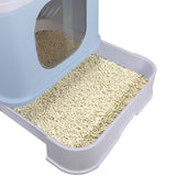 PaWz Cat Litter Box Fully Enclosed Kitty Blue-2006733131914285060