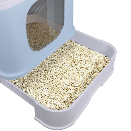 PaWz Cat Litter Box Fully Enclosed Kitty Blue-2006733131914285060