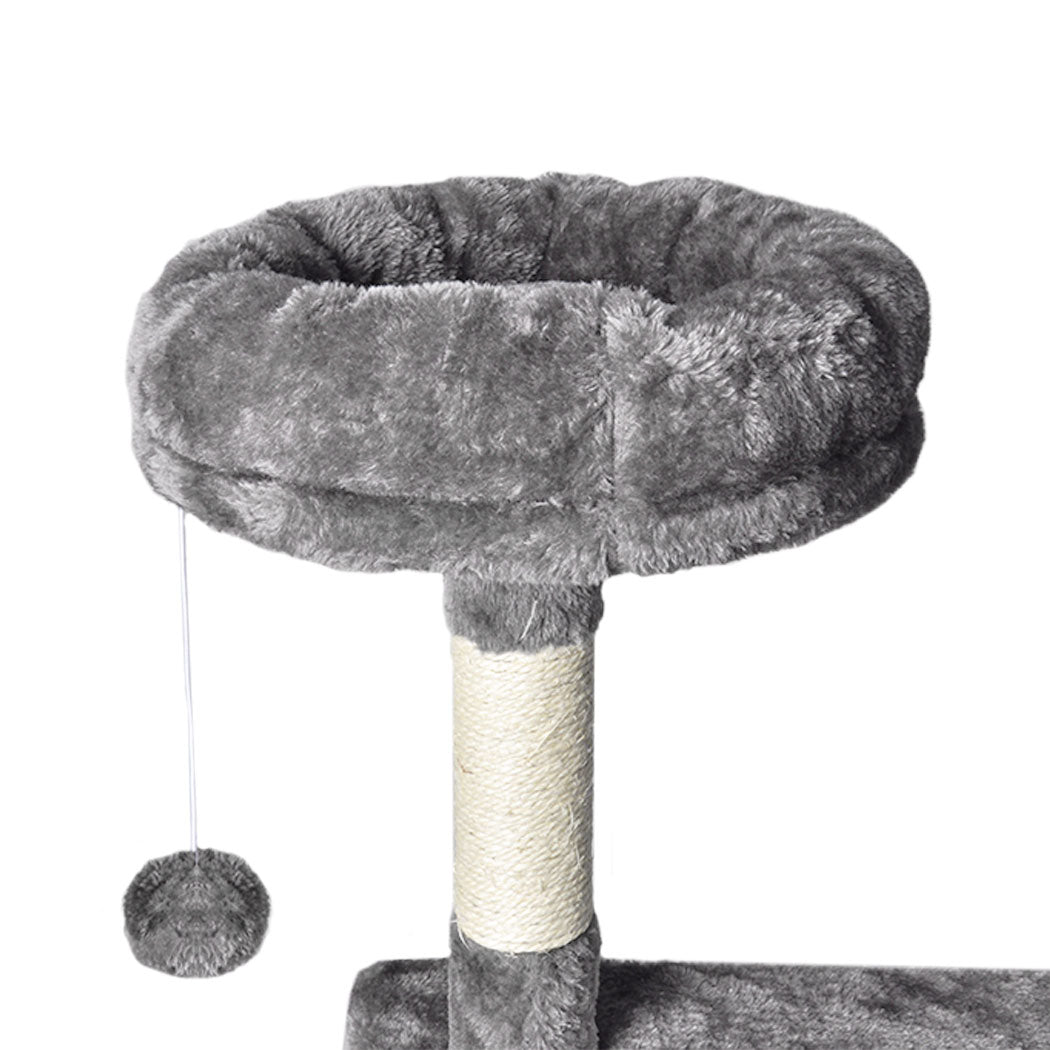 PaWz 130cm Cat Tree Toy Scratching Post Grey-1954802766522224644