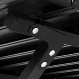 Levede Folding Camping Table Chair Set Black - Top-Down View