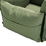 PaWz Dog Car Seat Booster Belt Green - Top-Down View