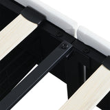 Levede Queen Bed Frame With Adjustable Headboard White - Top-Down View