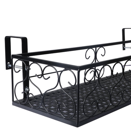 Levede Plant Stand Outdoor Indoor Home Black Rectangle-2018816682574876676