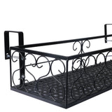 Levede Plant Stand Outdoor Indoor Home Black Rectangle - Top-Down View