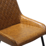 Dining Chairs x 8 Padded Seat PU Faux Leather - Top-Down View