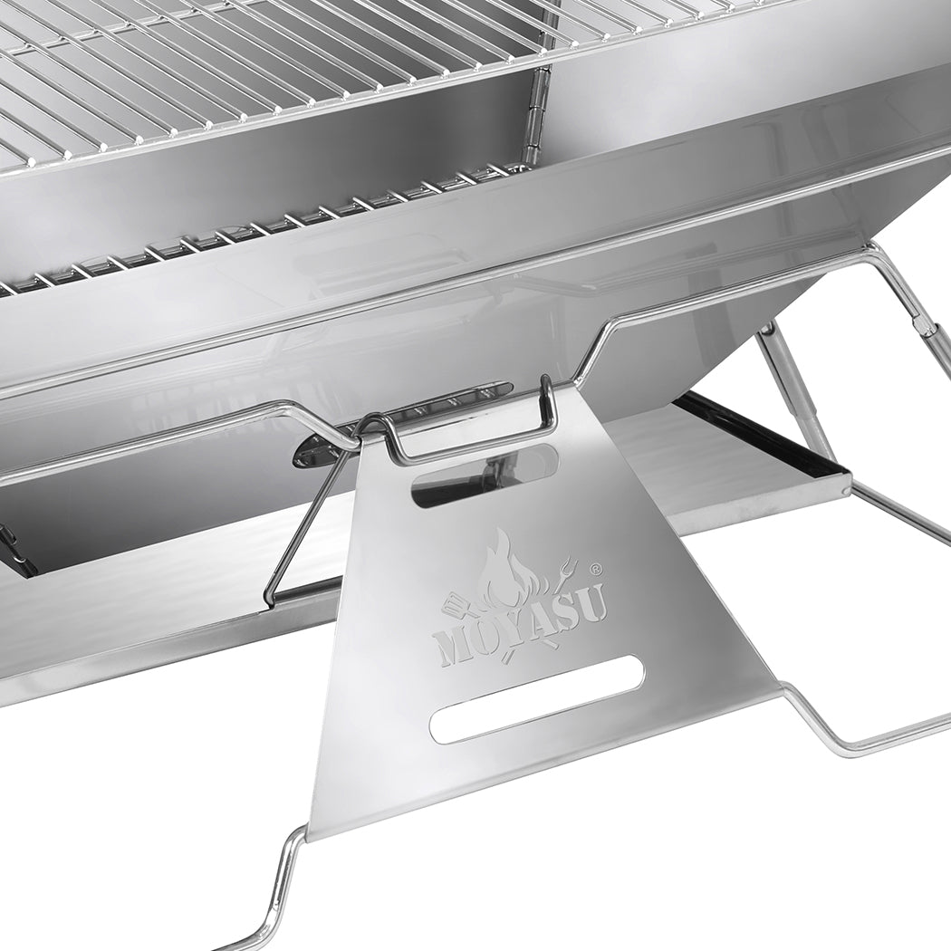 Levede Portable Folding BBQ Charcoal Grill Silver-2006732907665821700
