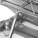 Levede Folding BBQ Portable Charcoal Grill 2-IN-1 - Top-Down View