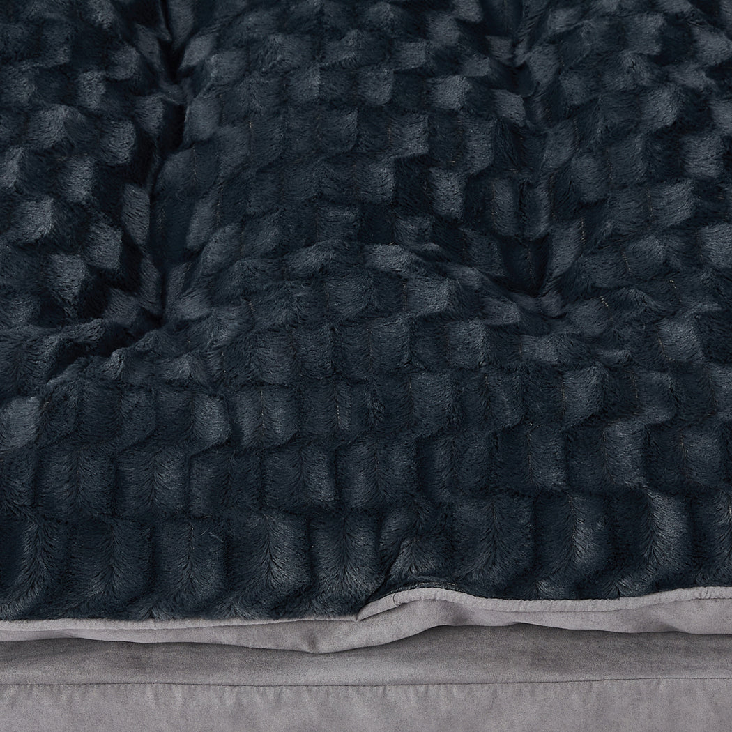 Dog Calming Bed Warm Soft Plush Comfy M Grey Medium-1954802527115546628