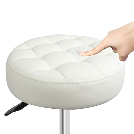 Levede 4x Rolling Bar Stool Swivel Salon SPA Chair Beige-2018816886007009284