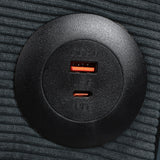 LEVEDE CONVERTIBLE SOFABED WITH USB CHARGE AND SIDE TABLE - Top-Down View