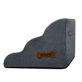 Pawz 3 Steps Pet Stairs Dog Ramp High Density Foam Grey-2006732707169701892
