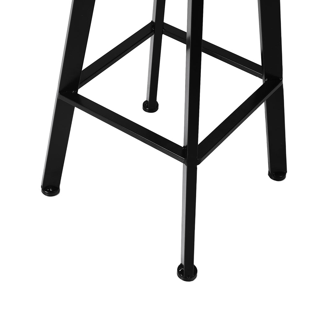 Levede 4x Bar Stool Kitchen Wooden Metal-1954802948659875844