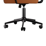 LEVEDE Ergonomic Office Chair Computer PU Brown - Top-Down View