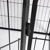 PaWz 8 Panel Pet Dog Playpen Puppy Exercise Black 24 inch - Top-Down View