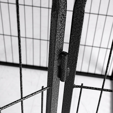 PaWz 8 Panel Pet Dog Playpen Puppy Exercise Black 24 inch-1954803023721140228