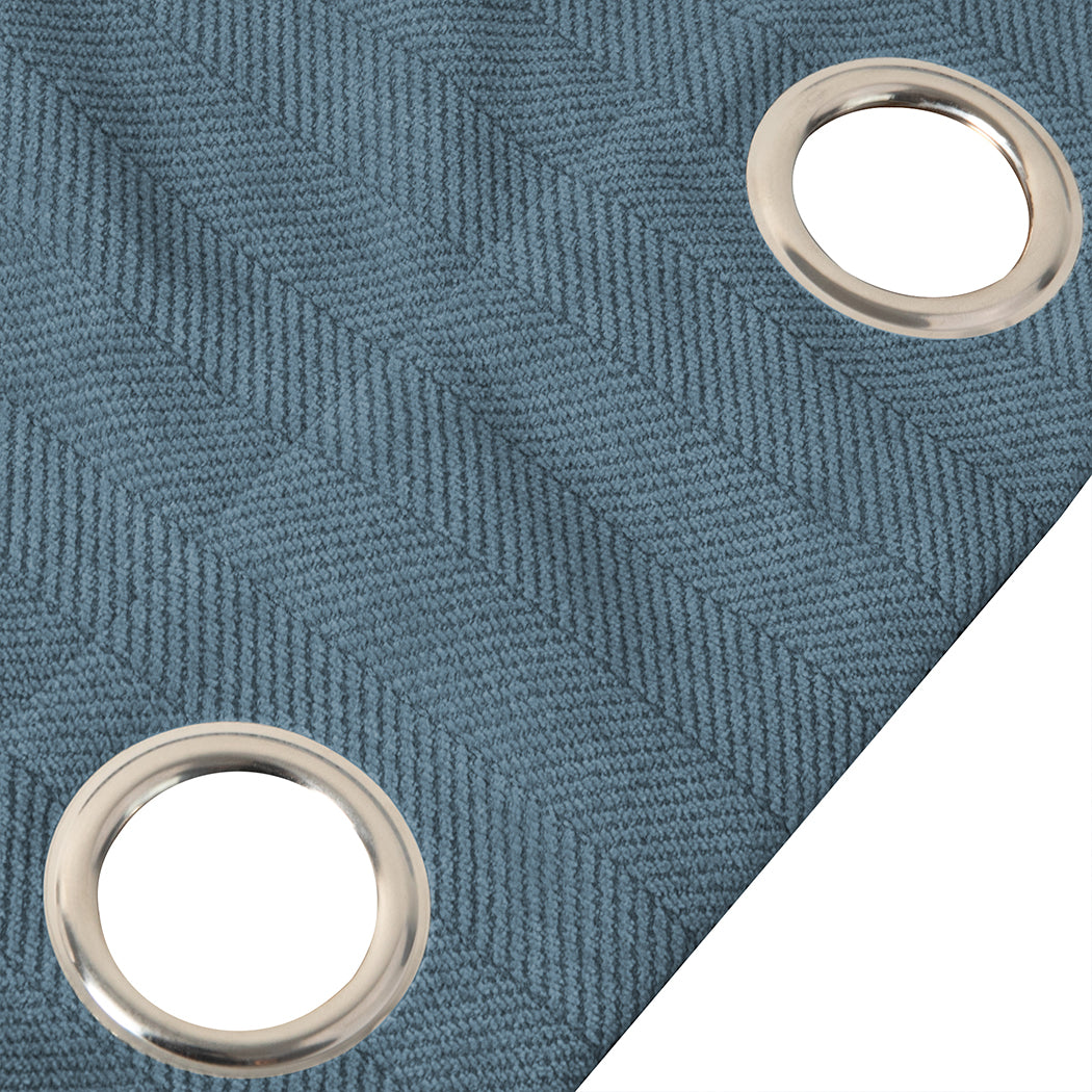 Marlow 2XBlockout Curtains Chenille 180x250 Blue CD1016-180x250-DG-2006733255721750532