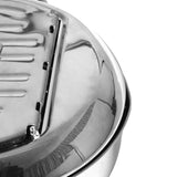 TOQUE 24cm Japanese Deep Frying Pan Silver - Top-Down View