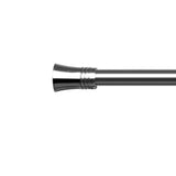Marlow Satin Nickel Curtain Rod Steel Quiet Rail Pole Pommel Set Adjustable - Top-Down View