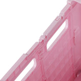 Folding Shopping Trolley Cart Portable Pink - Top-Down View