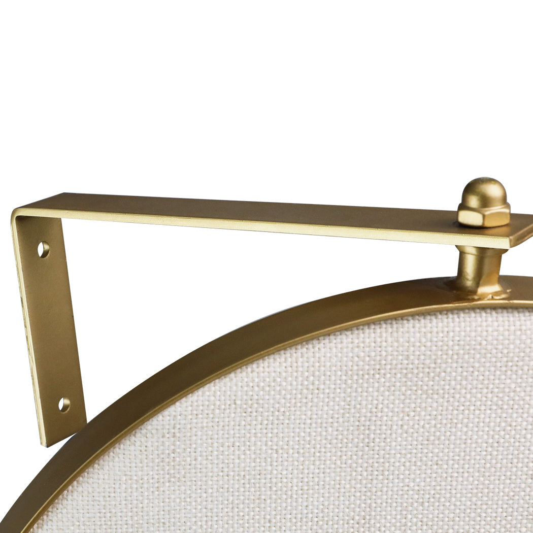 Yezi 360? Swivel Wall Mirrors 140cm x35cm Oval Shape Gold Frame-2006733285534863364