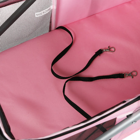 PaWz Pet Stroller Dog Cat Carrier Foldable Pink-2006733031599116292