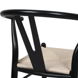 Levede 8x Dining Chairs Wooden Hans Black-2018816939526328324