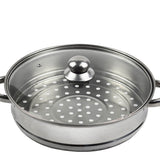 TOQUE Stainless Steel Steamer Meat Vegetable - Top-Down View
