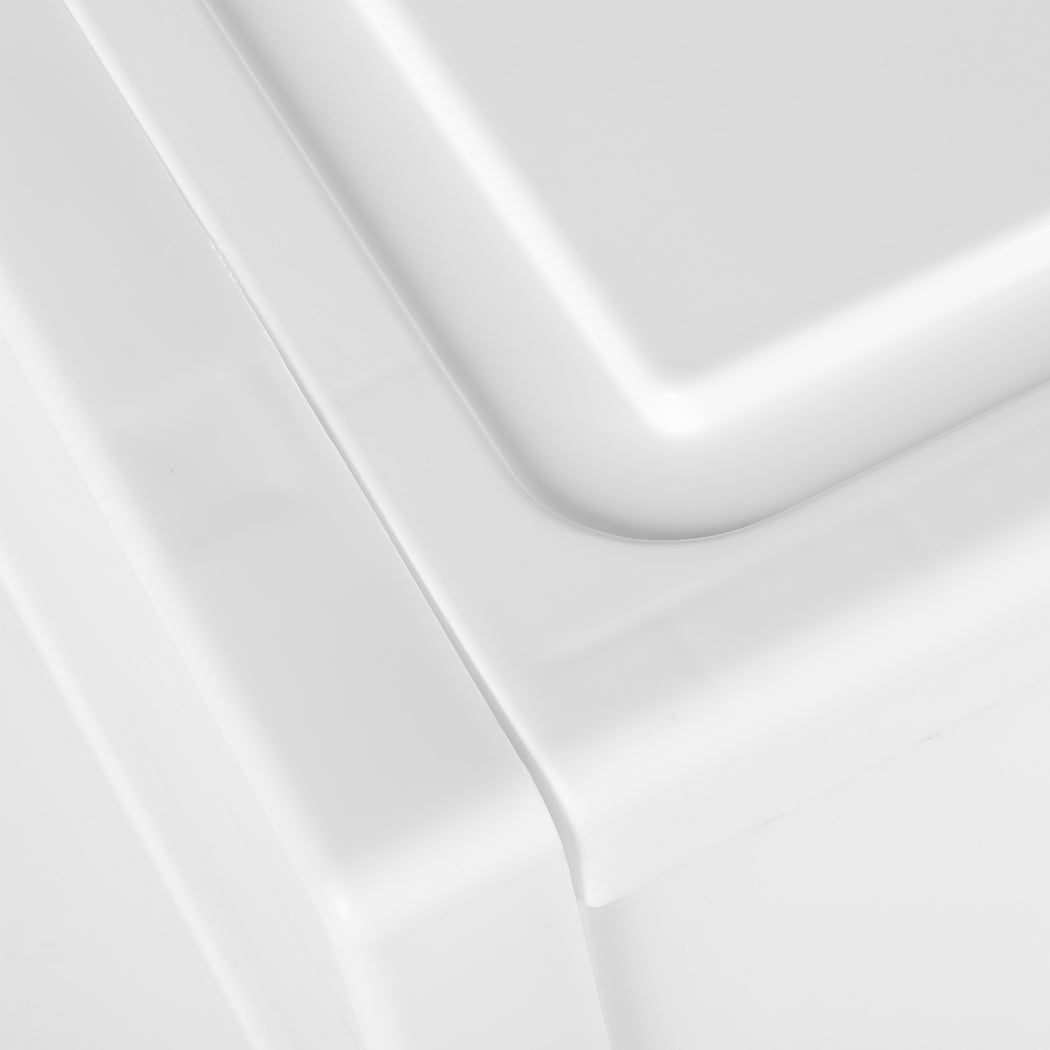 Plastic Storage Box Stackable Containers M 3PK Medium-1954802598393548804