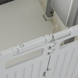 Folding Shopping Trolley Cart Portable Beige - Top-Down View