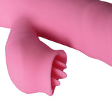 Urway Rabbit Vibrator Licking Tongue Pink - Top-Down View