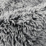 PaWz Pet Bed Memory Foam Dog Donut Charcoal Large - Top-Down View