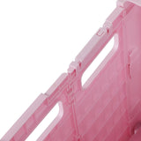 Folding Shopping Trolley Cart Portable Pink - Top-Down View