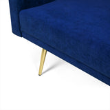 Levede Sofa Bed Convertible Velvet Lounge Recliner Couch Sleeper 3 Seater Blue - Top-Down View