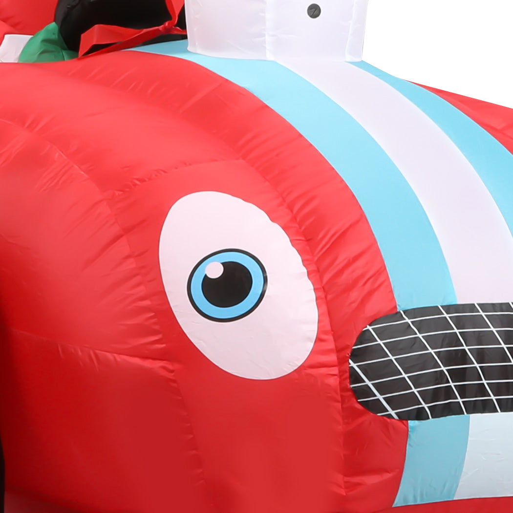 Santaco Christmas Inflatable 2.4M Santa Racing Sleigh-1952534169565401092